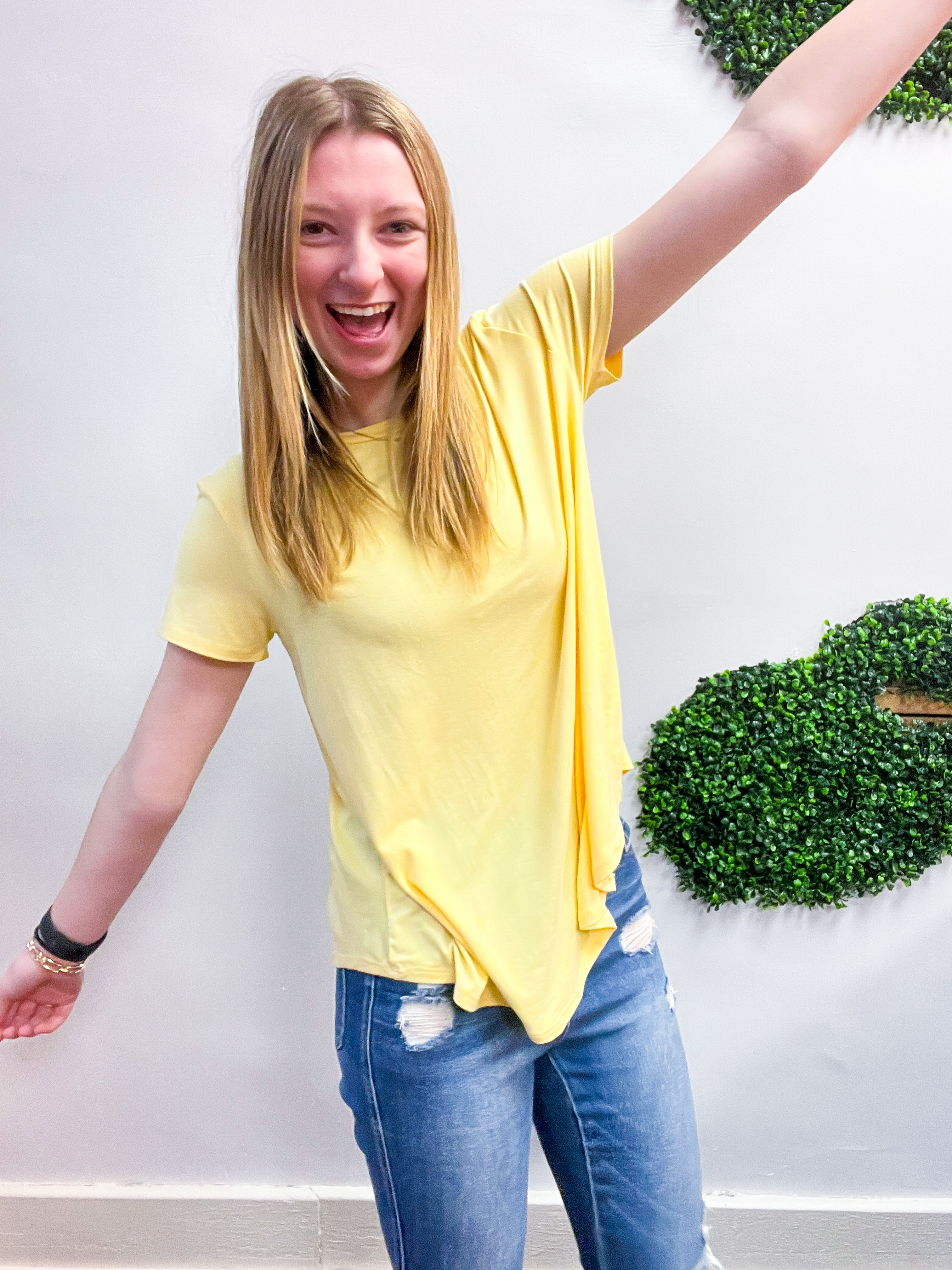 Butter Soft Bliss Tee in Banana