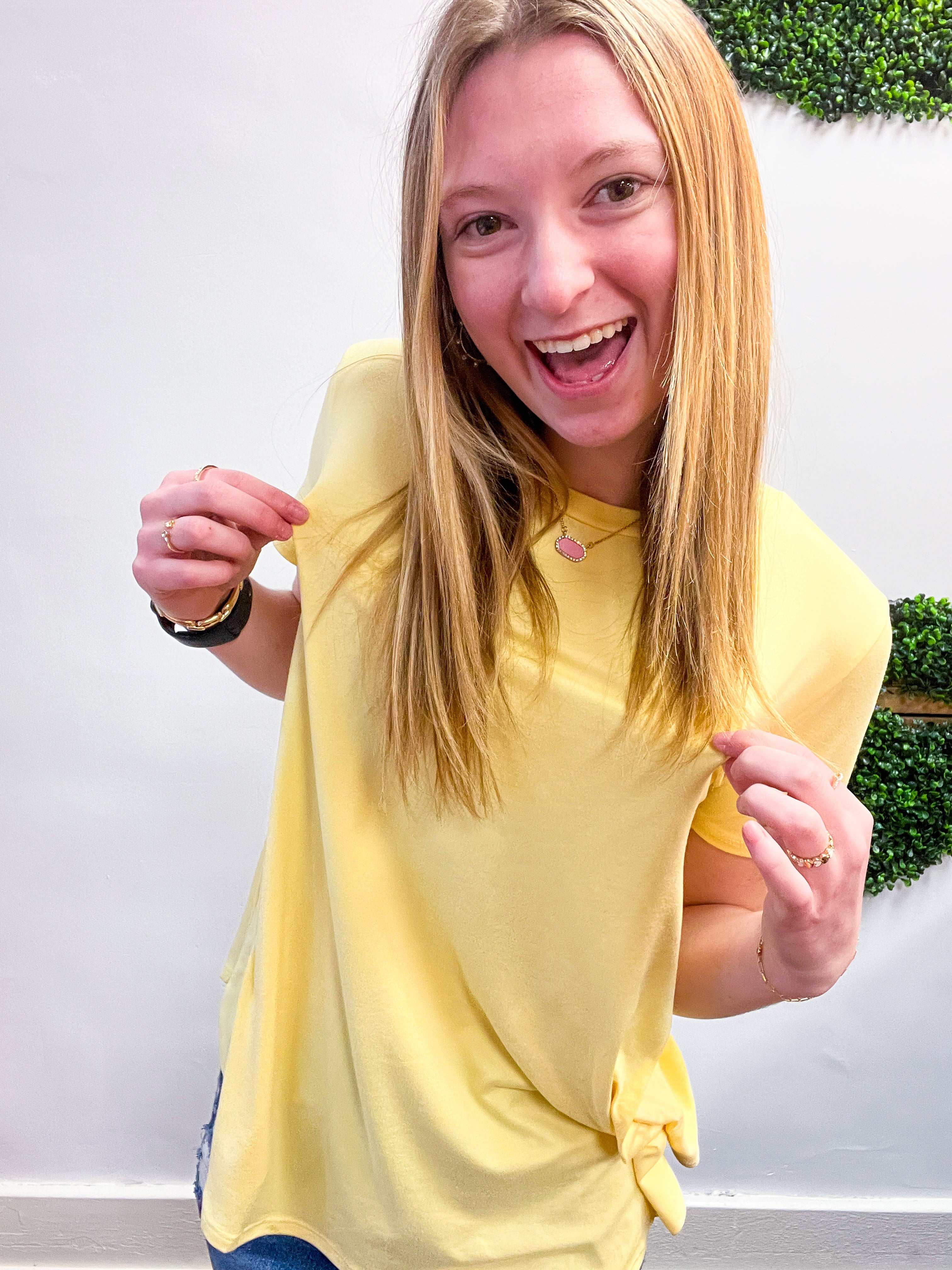 Butter Soft Bliss Tee in Banana