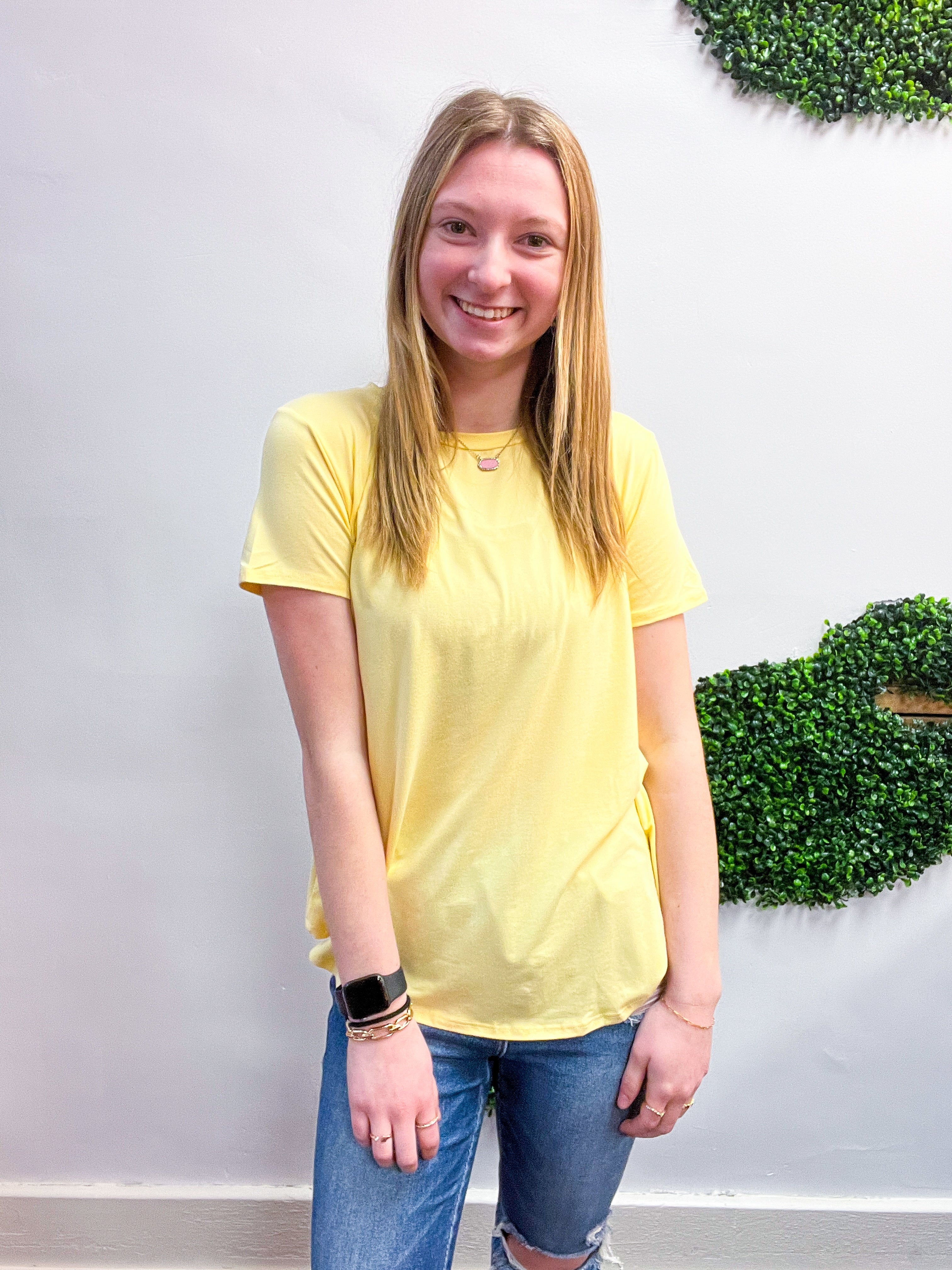 Butter Soft Bliss Tee in Banana