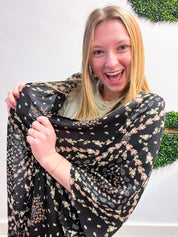 Country Charm Kimono in Black