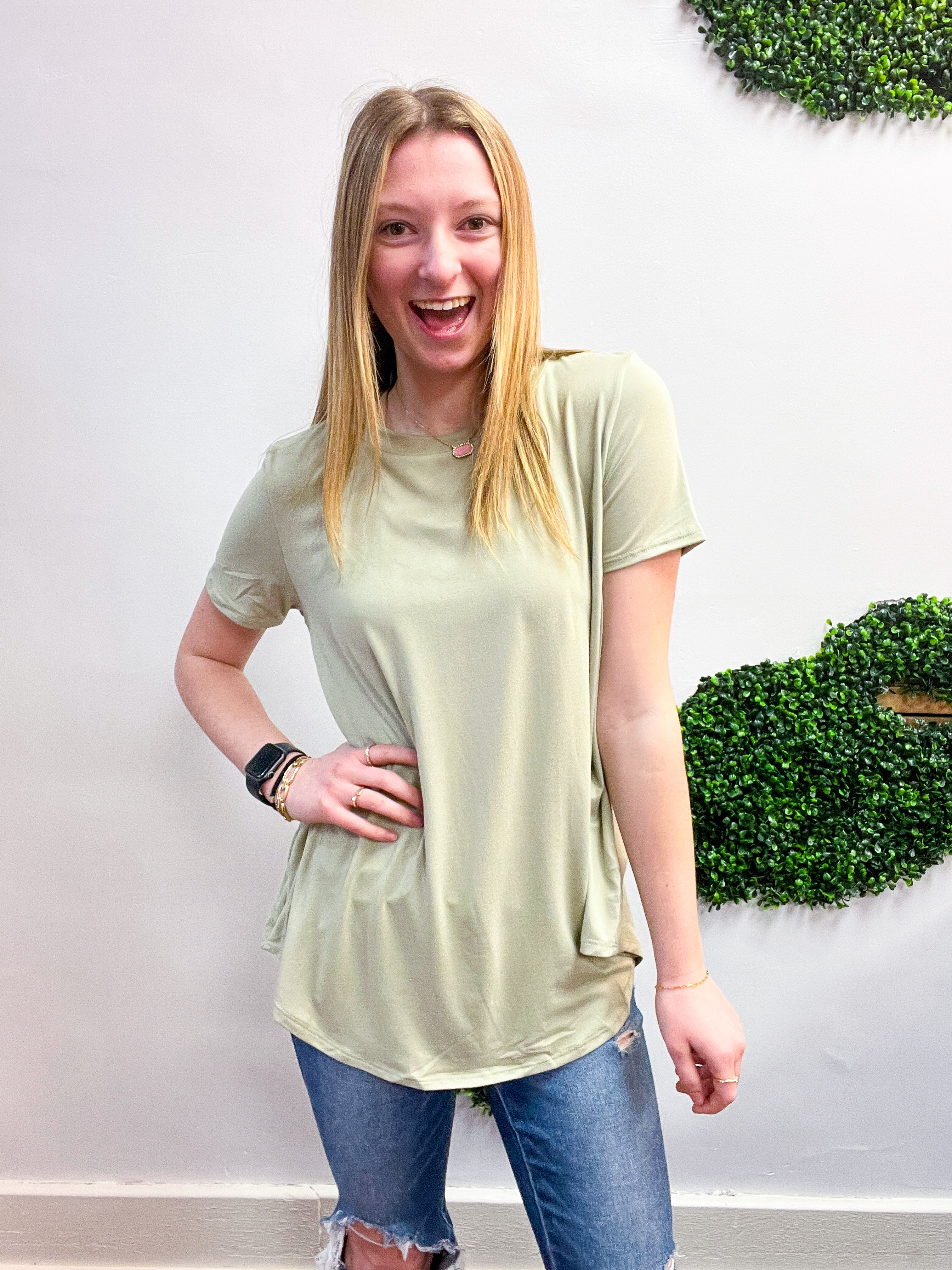 Butter Soft Bliss Tee in Sage