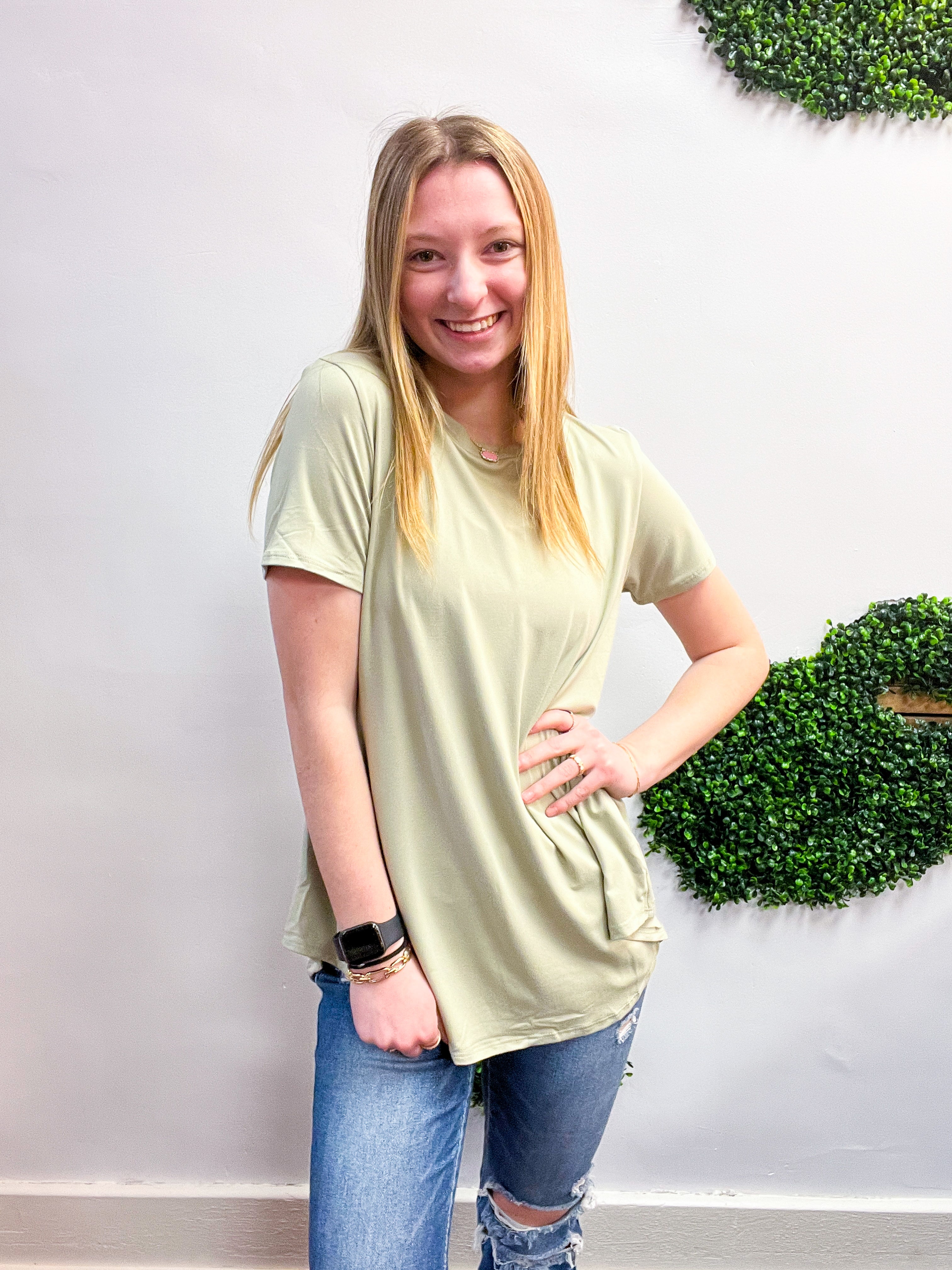 Butter Soft Bliss Tee in Sage