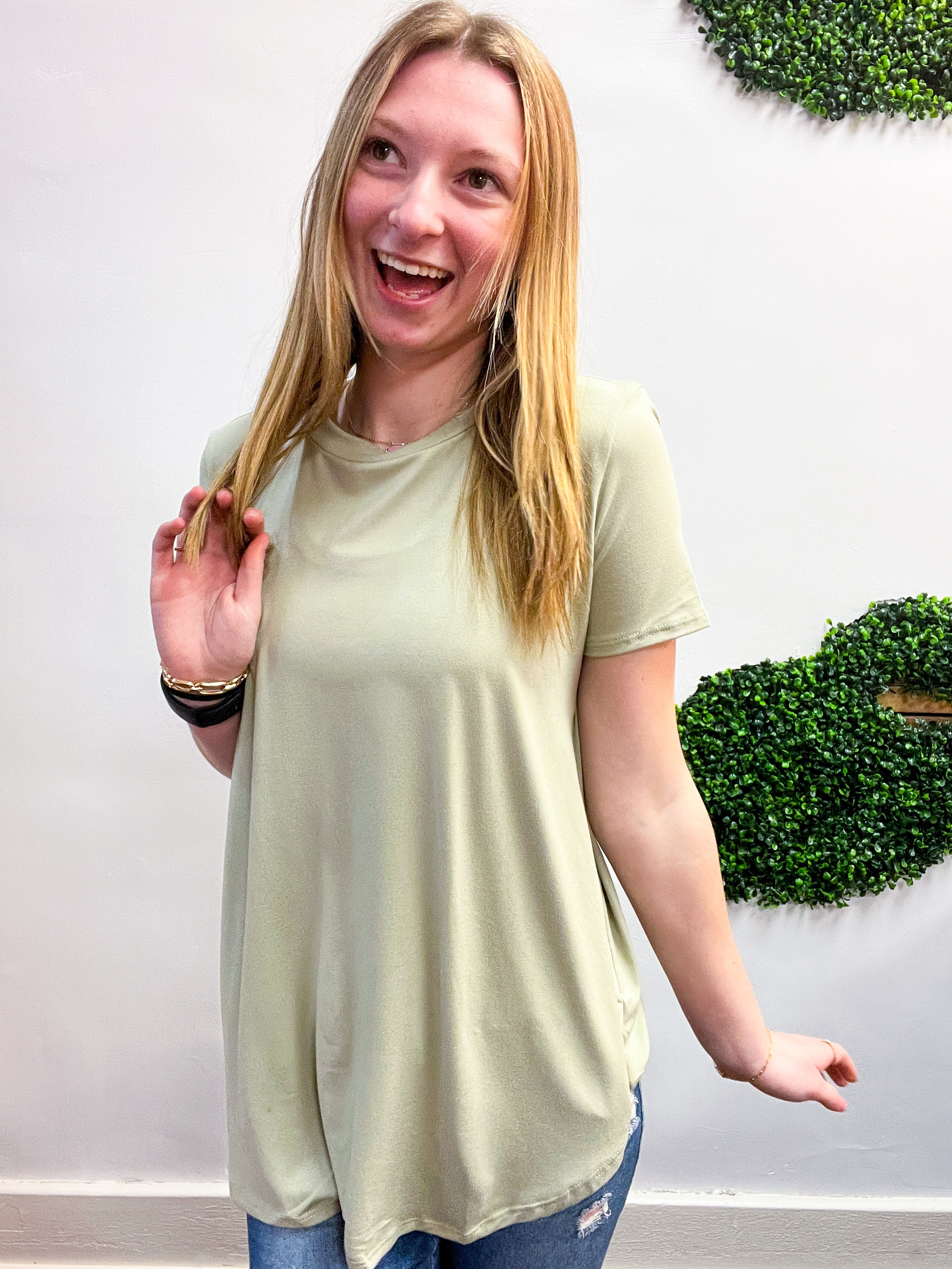 Butter Soft Bliss Tee in Sage
