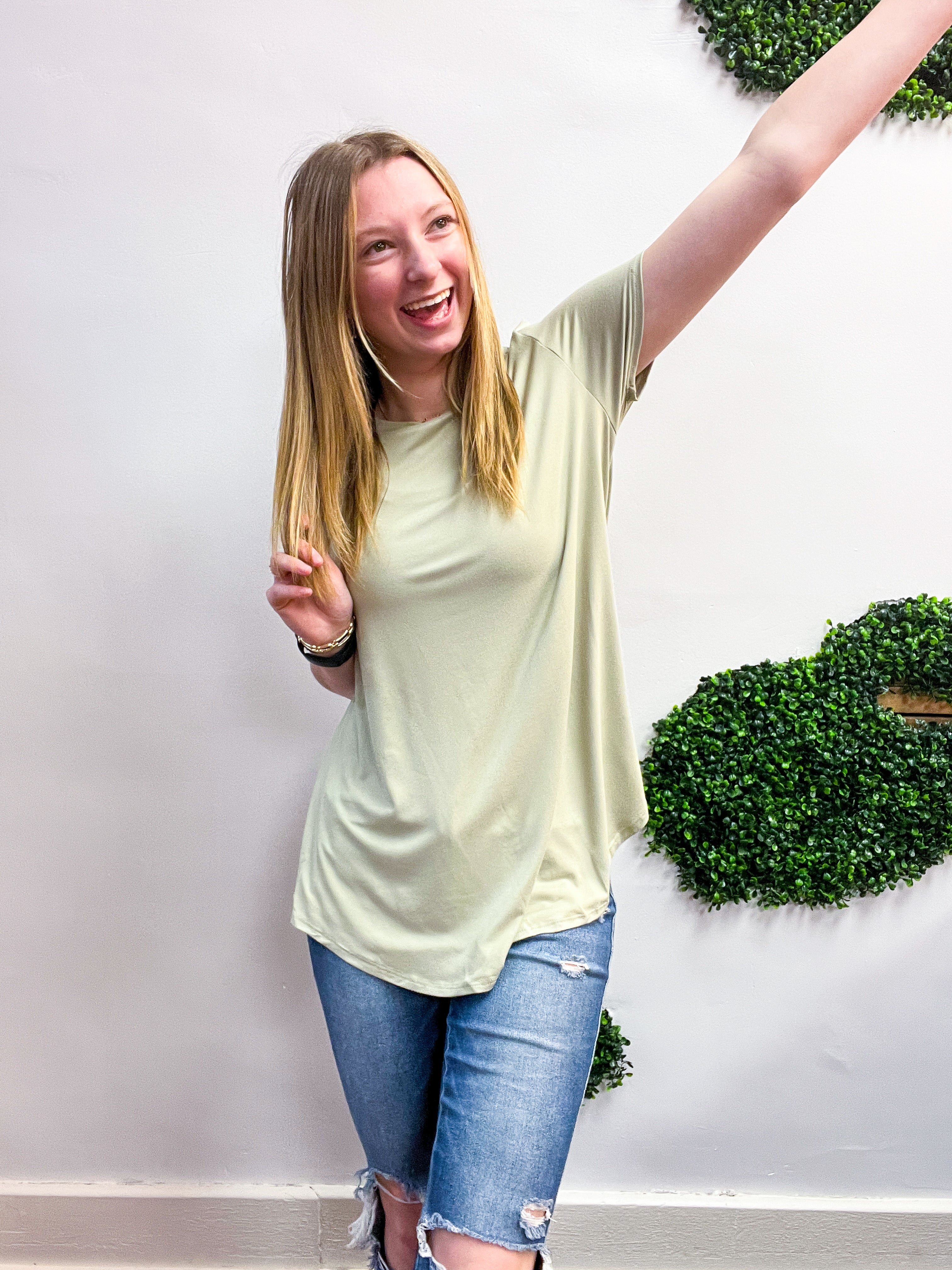 Butter Soft Bliss Tee in Sage