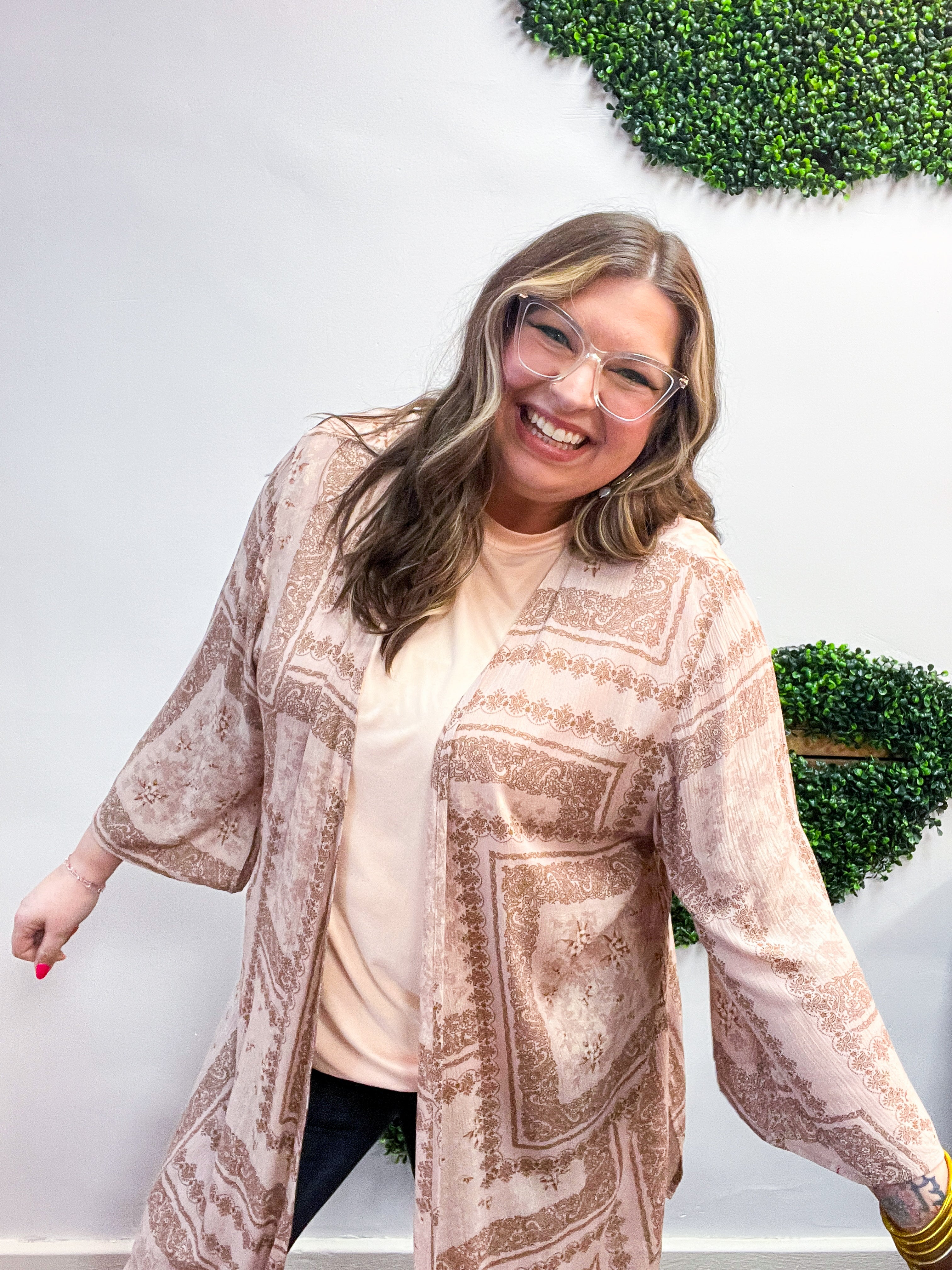 Paisley Prairie Kimono in Rose
