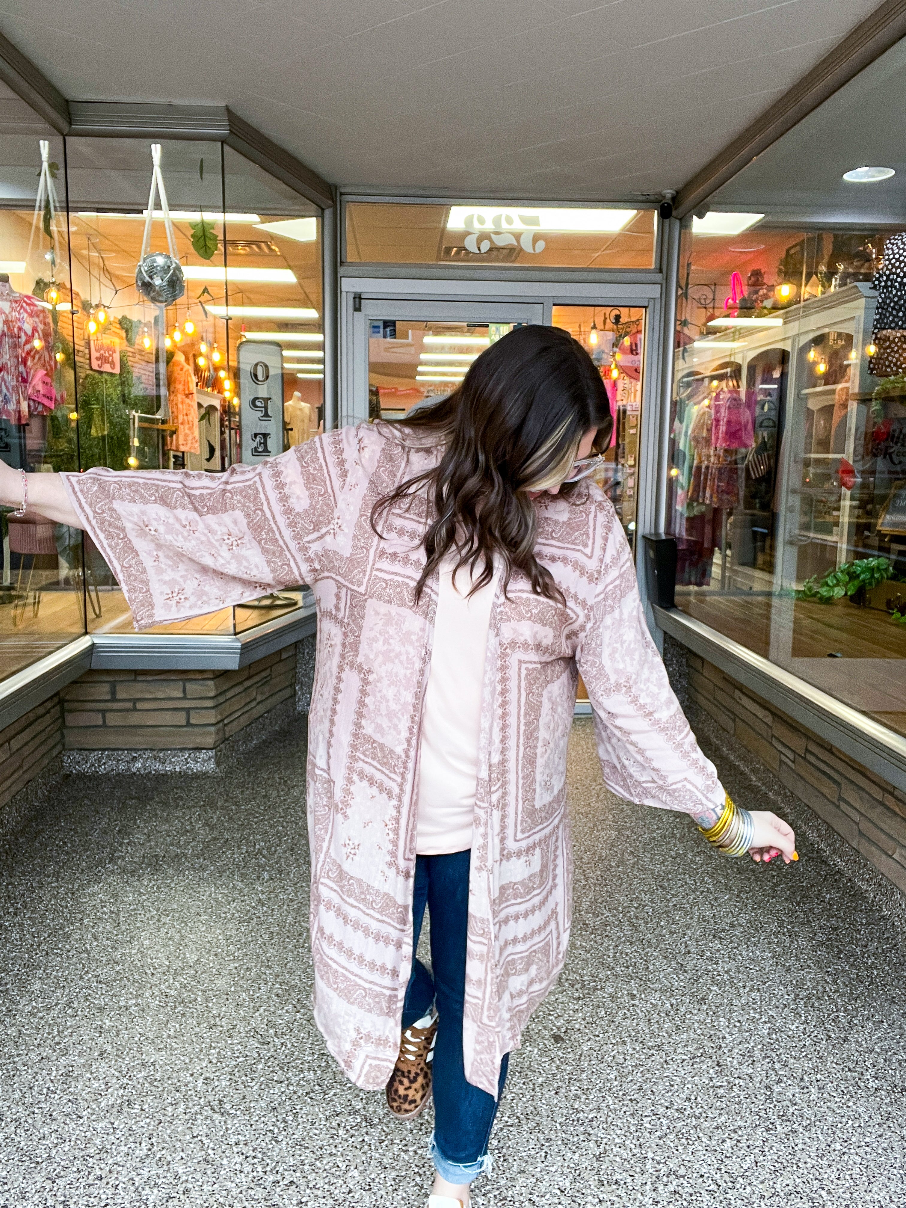 Paisley Prairie Kimono in Rose