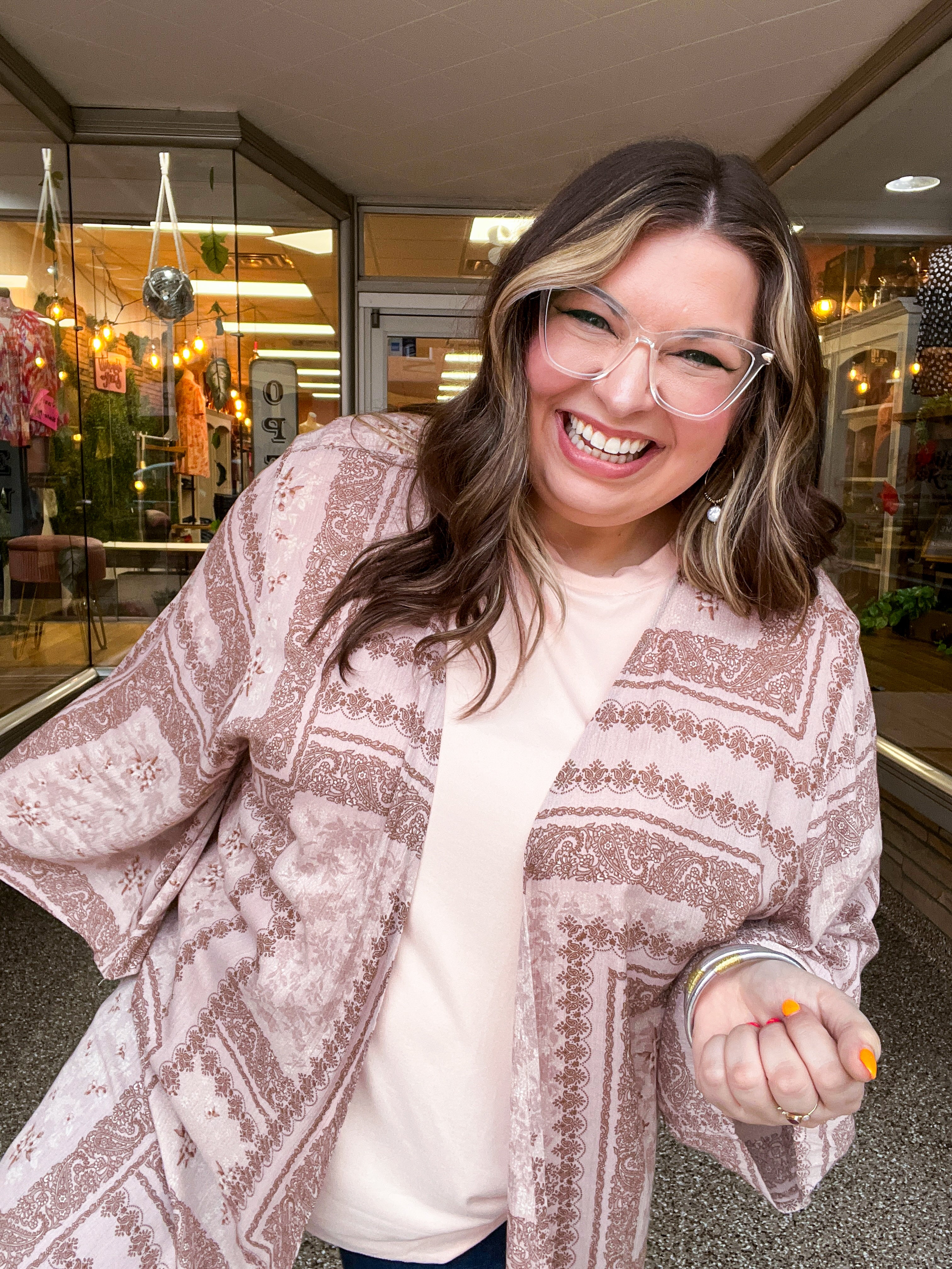Paisley Prairie Kimono in Rose