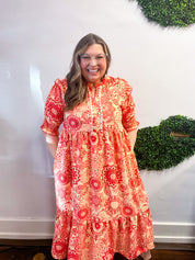 Sun-Kissed Petals Maxi Dress