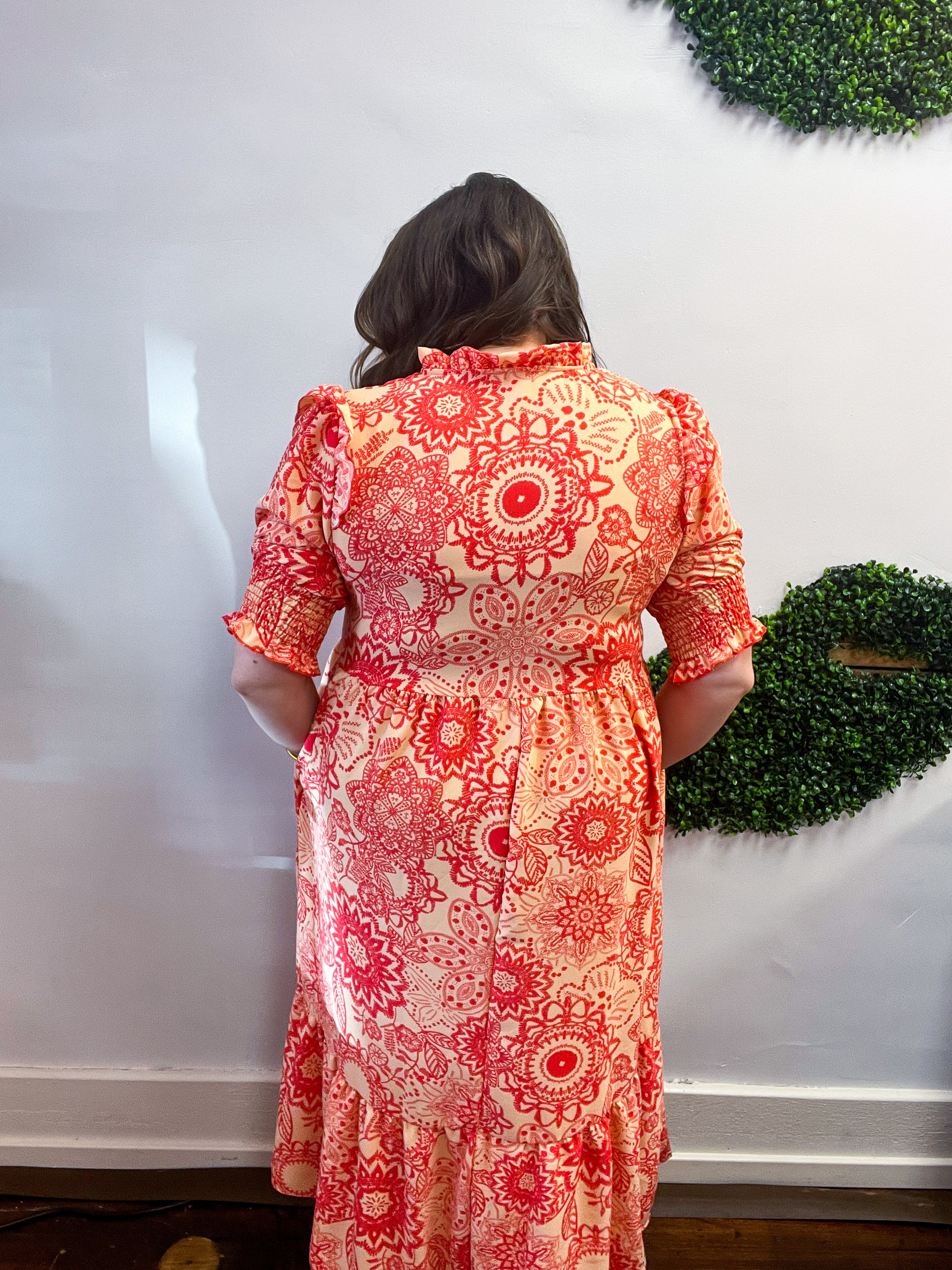 Sun-Kissed Petals Maxi Dress
