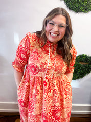 Sun-Kissed Petals Maxi Dress