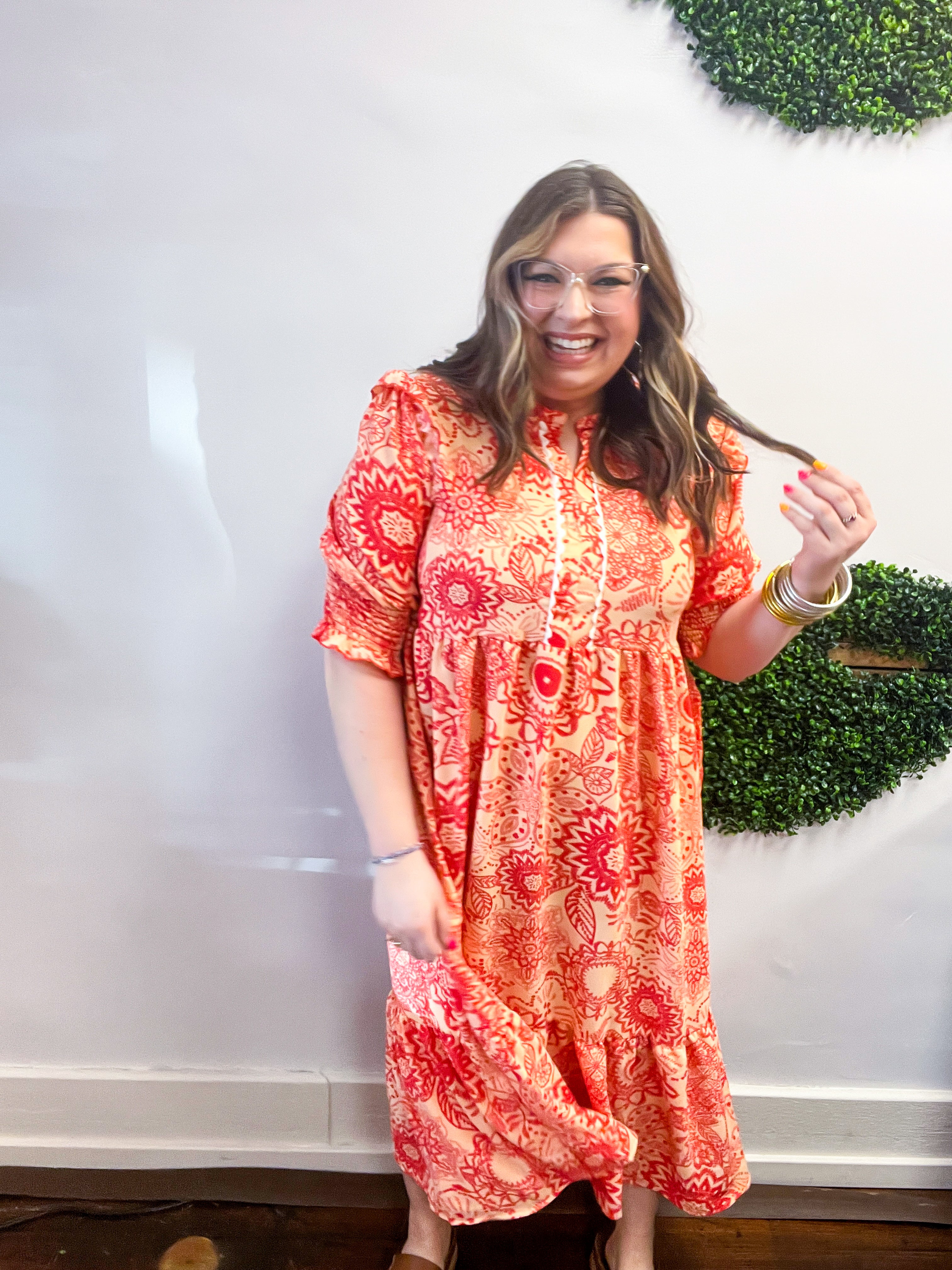 Sun-Kissed Petals Maxi Dress