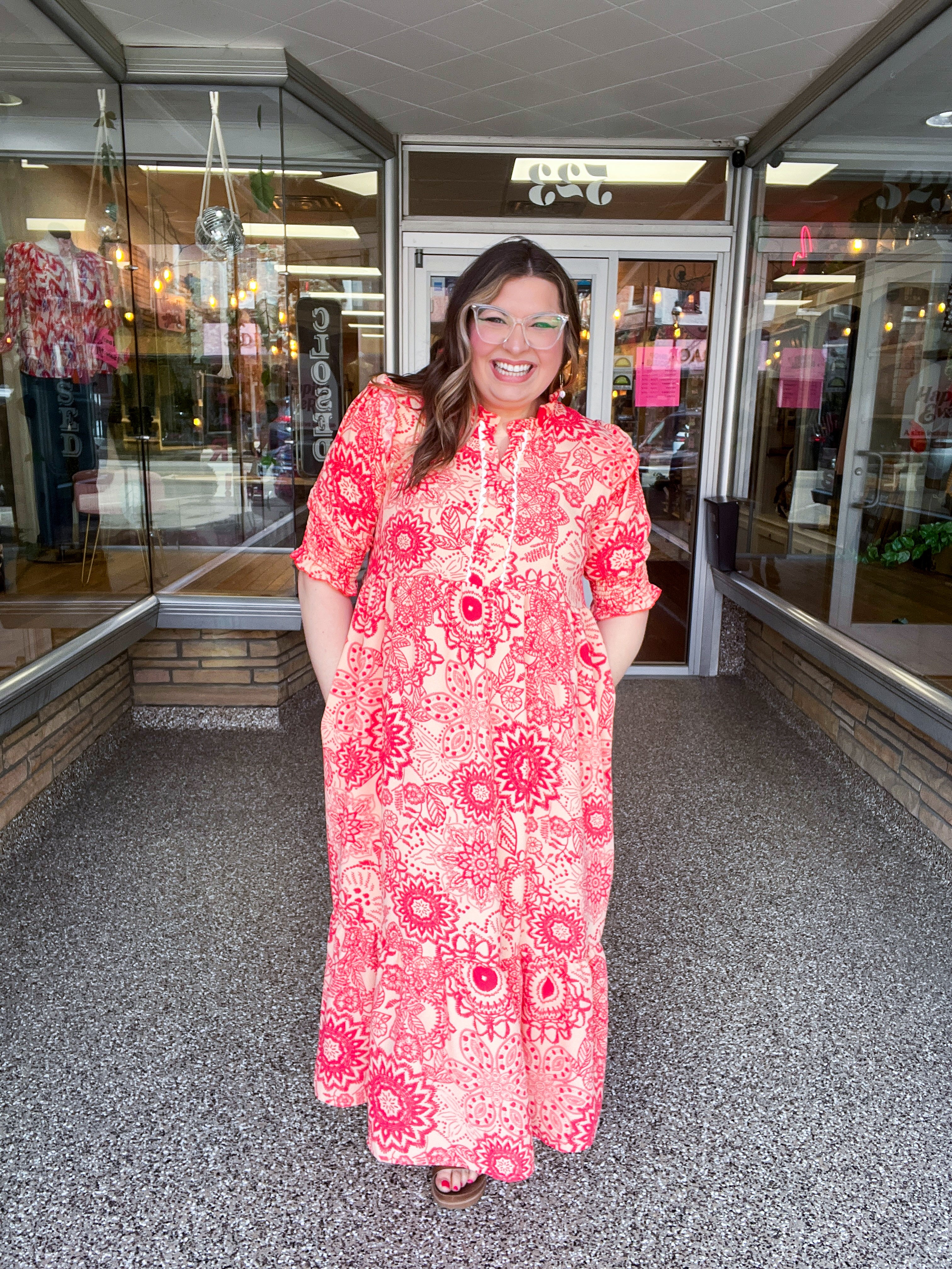 Sun-Kissed Petals Maxi Dress