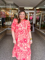 Sun-Kissed Petals Maxi Dress