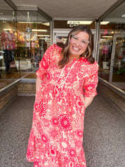 Sun-Kissed Petals Maxi Dress