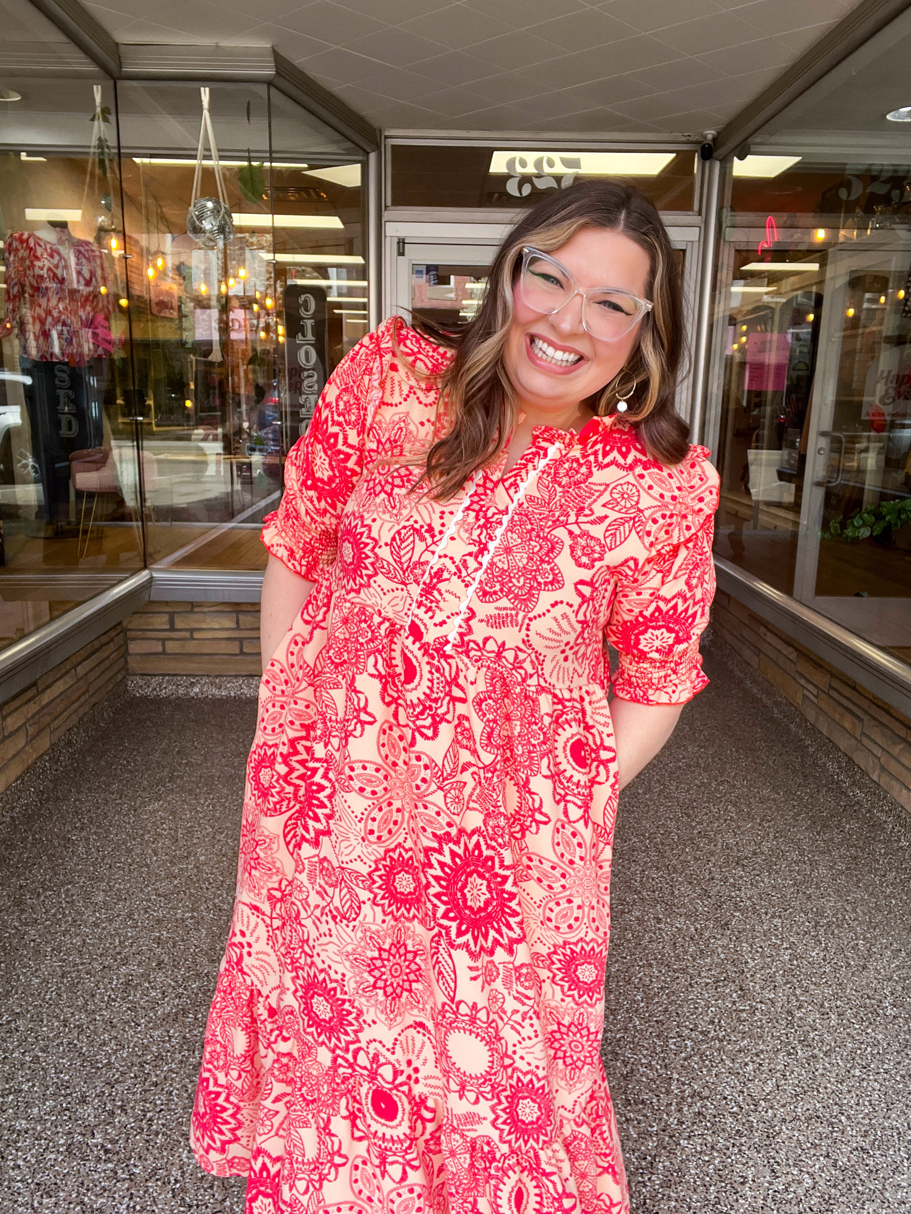 Sun-Kissed Petals Maxi Dress