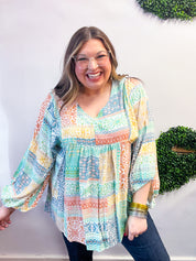 Boho Breeze Patchwork Top