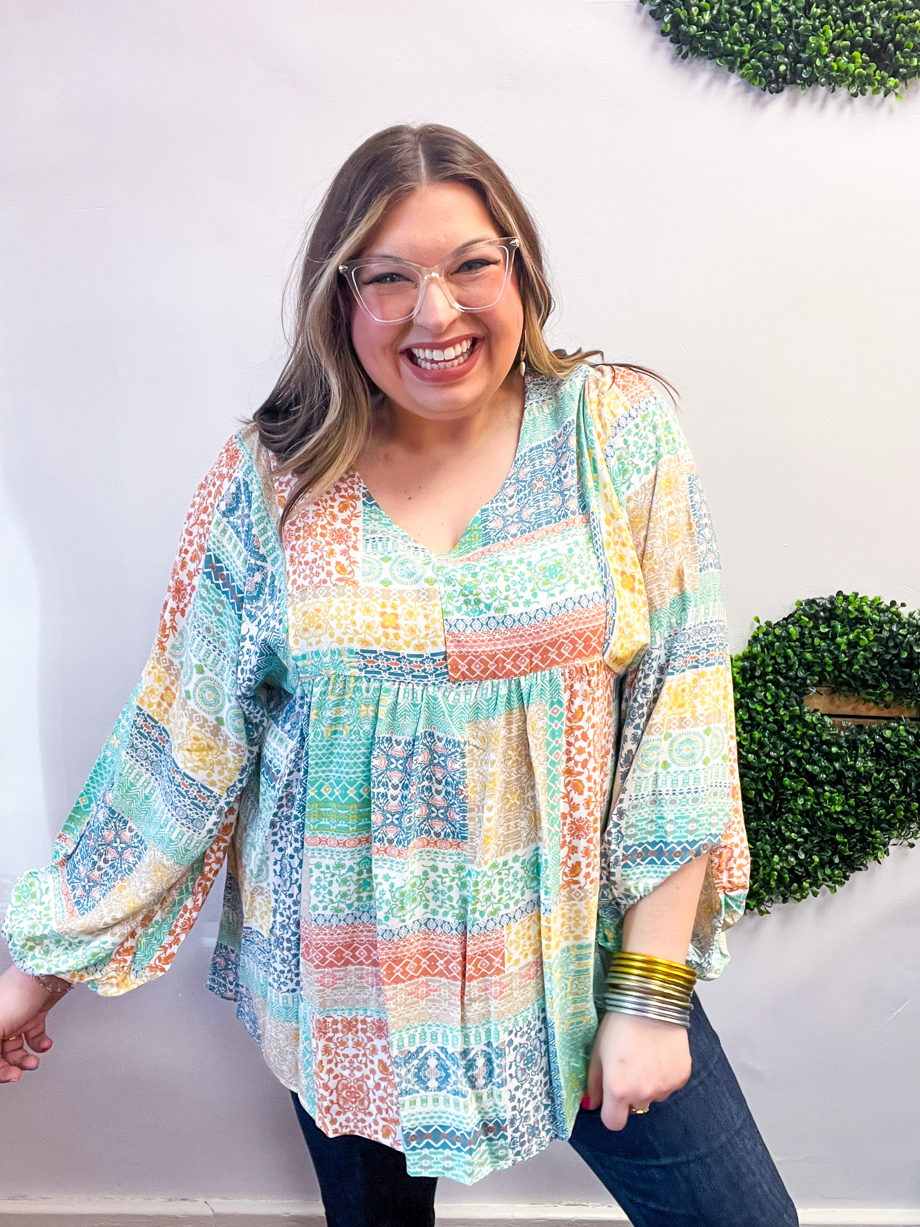 Boho Breeze Patchwork Top