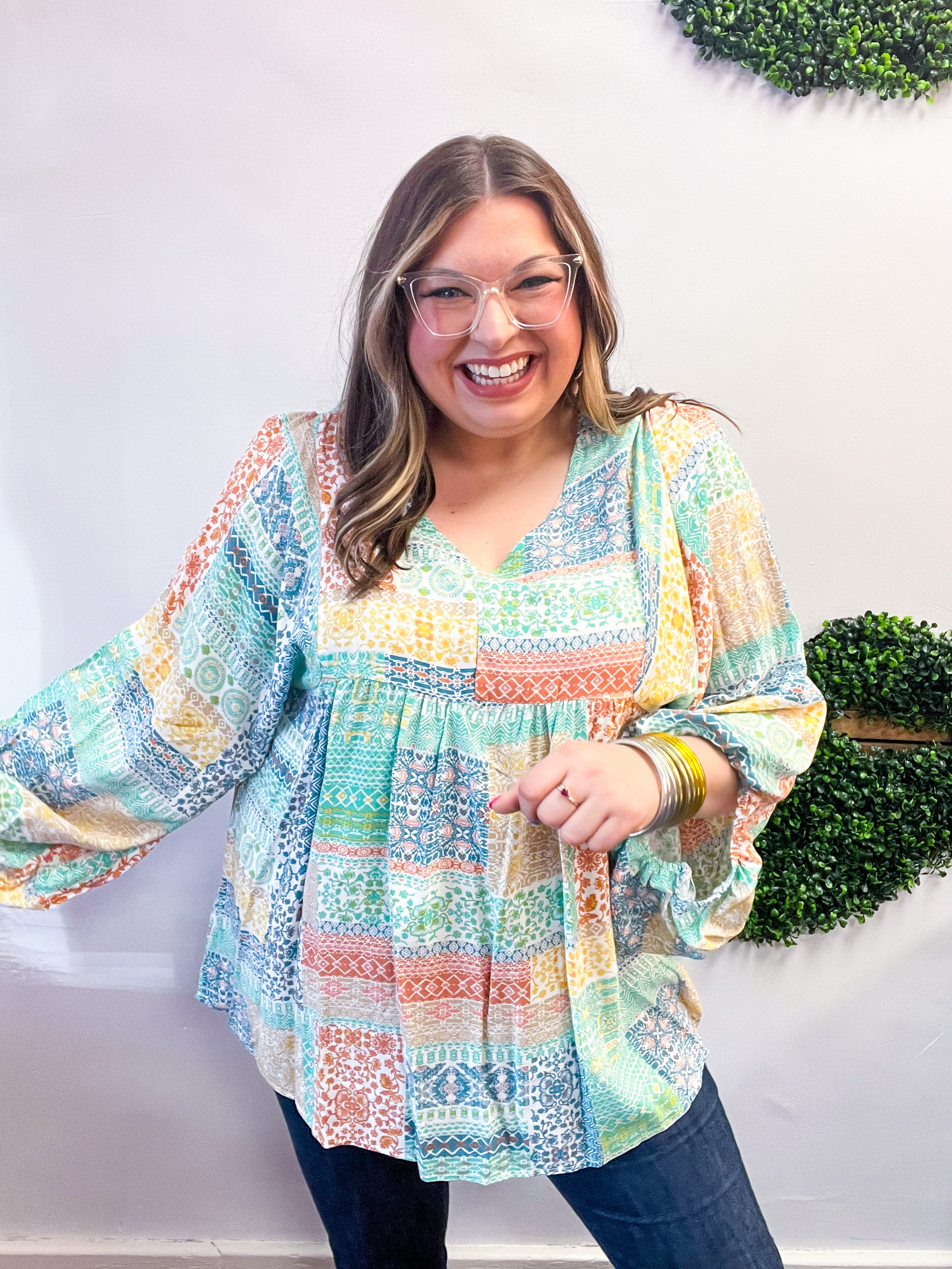 Boho Breeze Patchwork Top