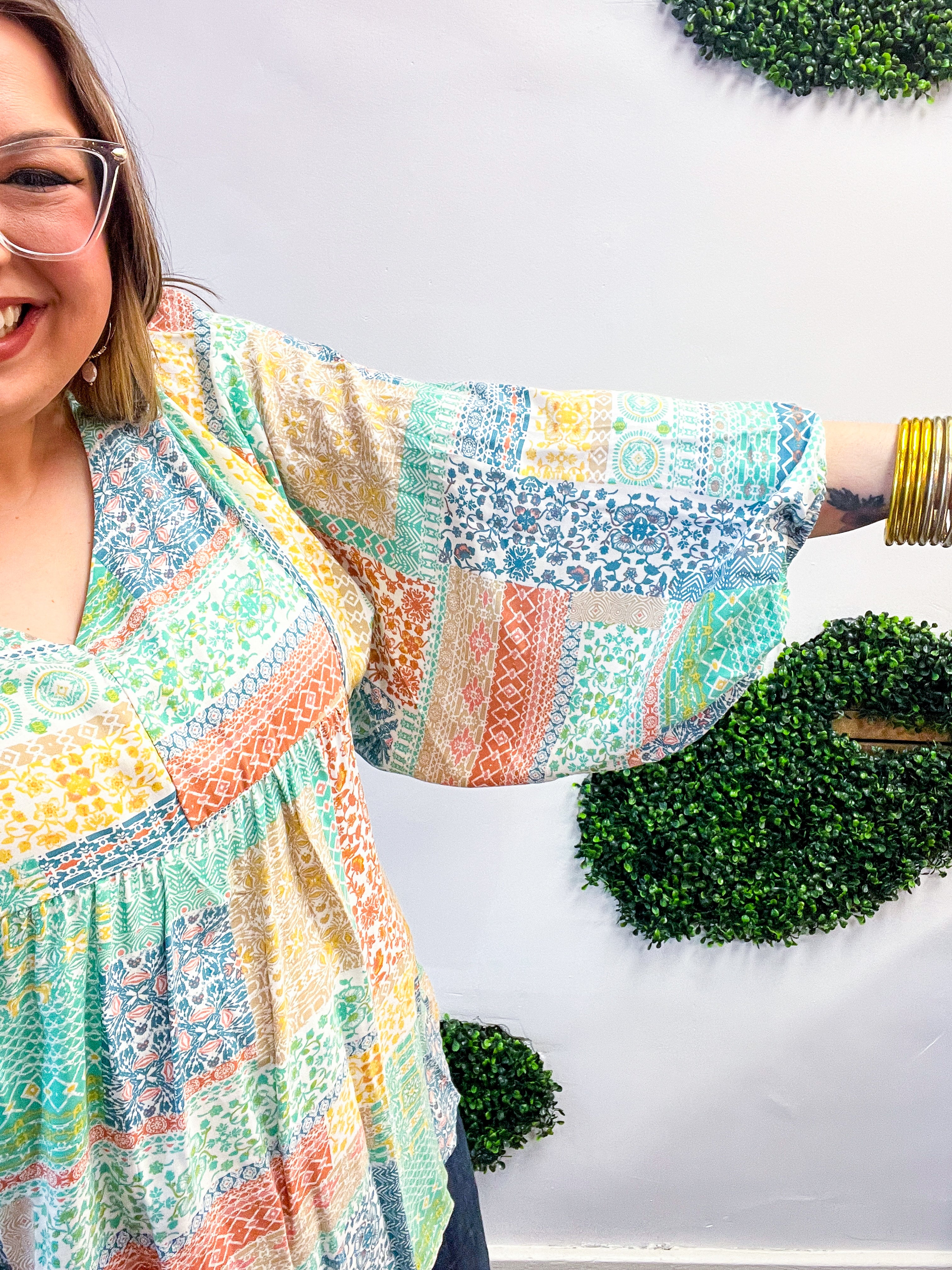 Boho Breeze Patchwork Top