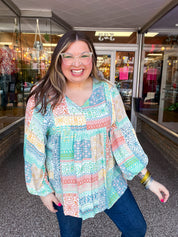 Boho Breeze Patchwork Top