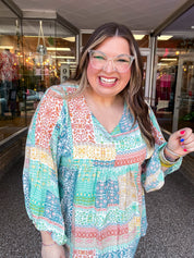 Boho Breeze Patchwork Top