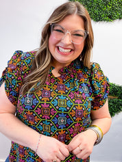 Neon Mosaic Top