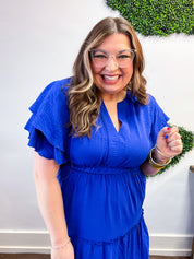 True Classic Blue Maxi Dress