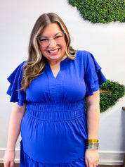 True Classic Blue Maxi Dress