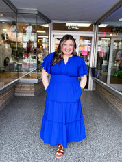 True Classic Blue Maxi Dress