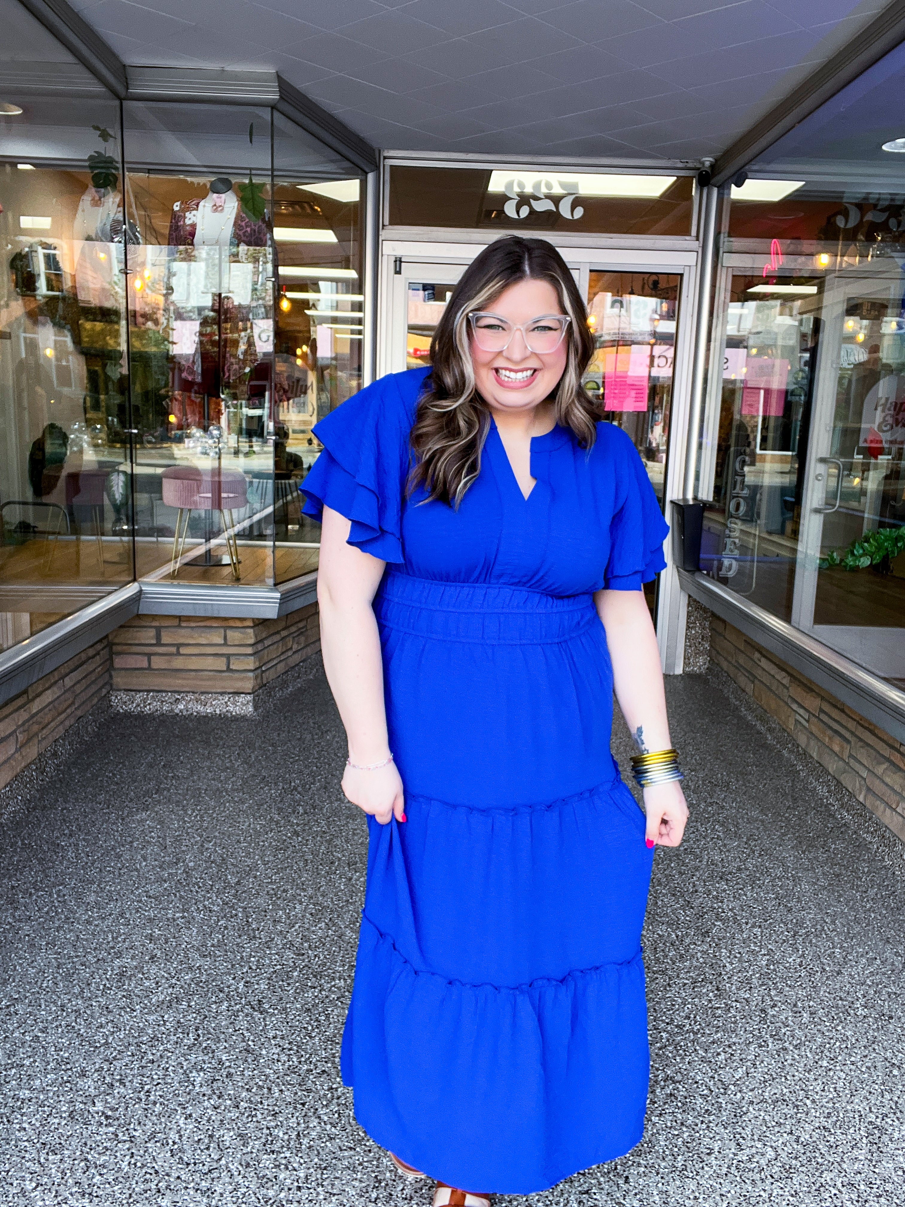 True Classic Blue Maxi Dress
