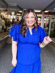 True Classic Blue Maxi Dress
