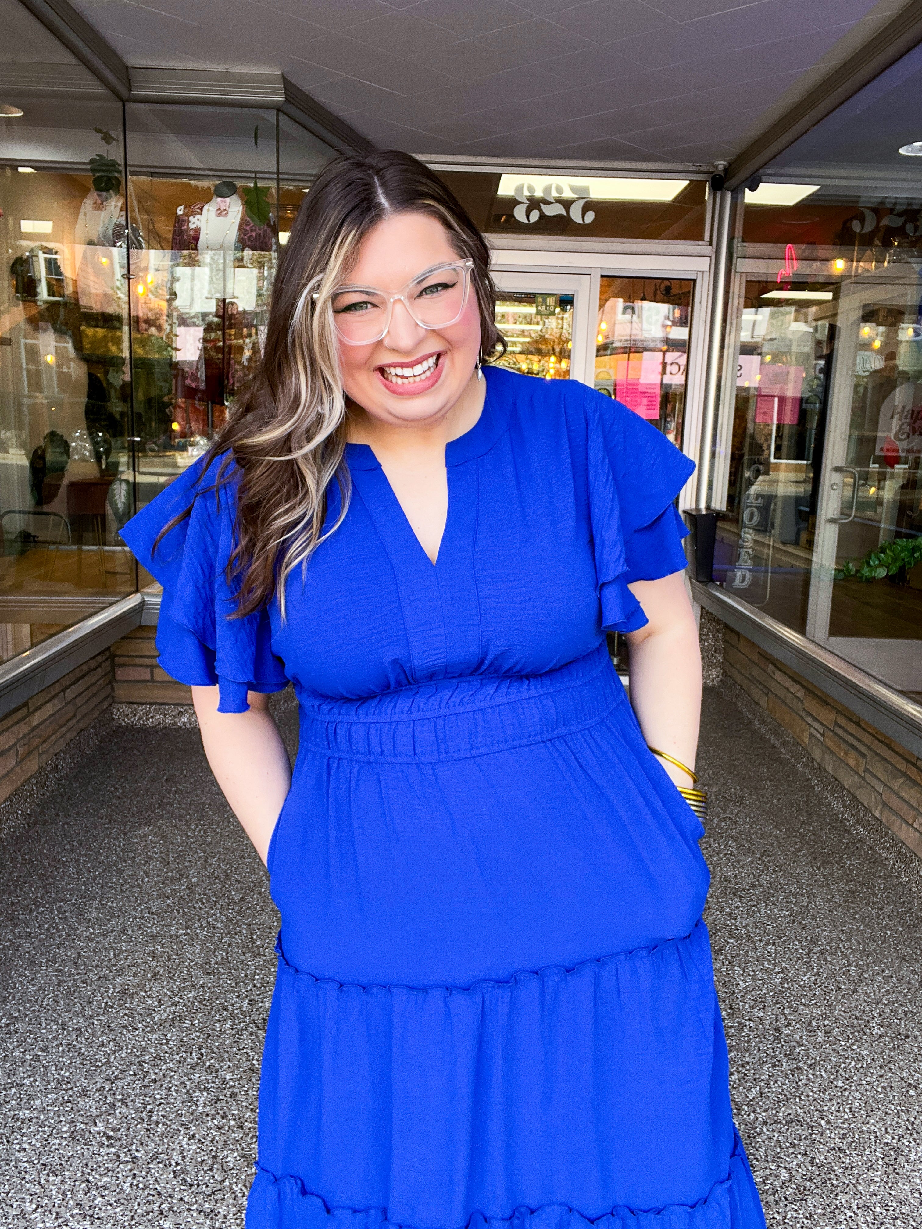 True Classic Blue Maxi Dress