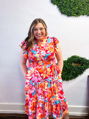 Blooming in Color Midi Dress