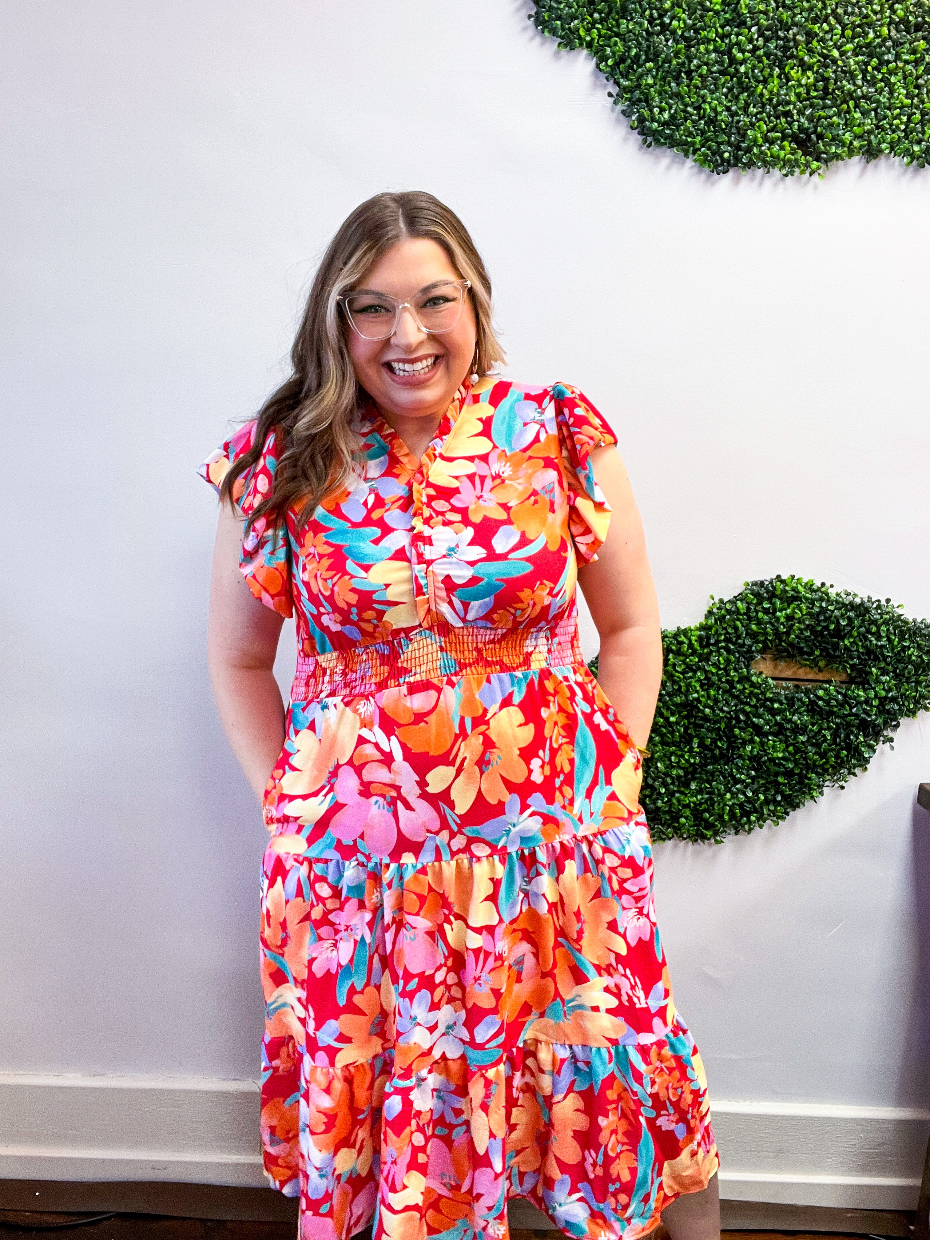 Blooming in Color Midi Dress