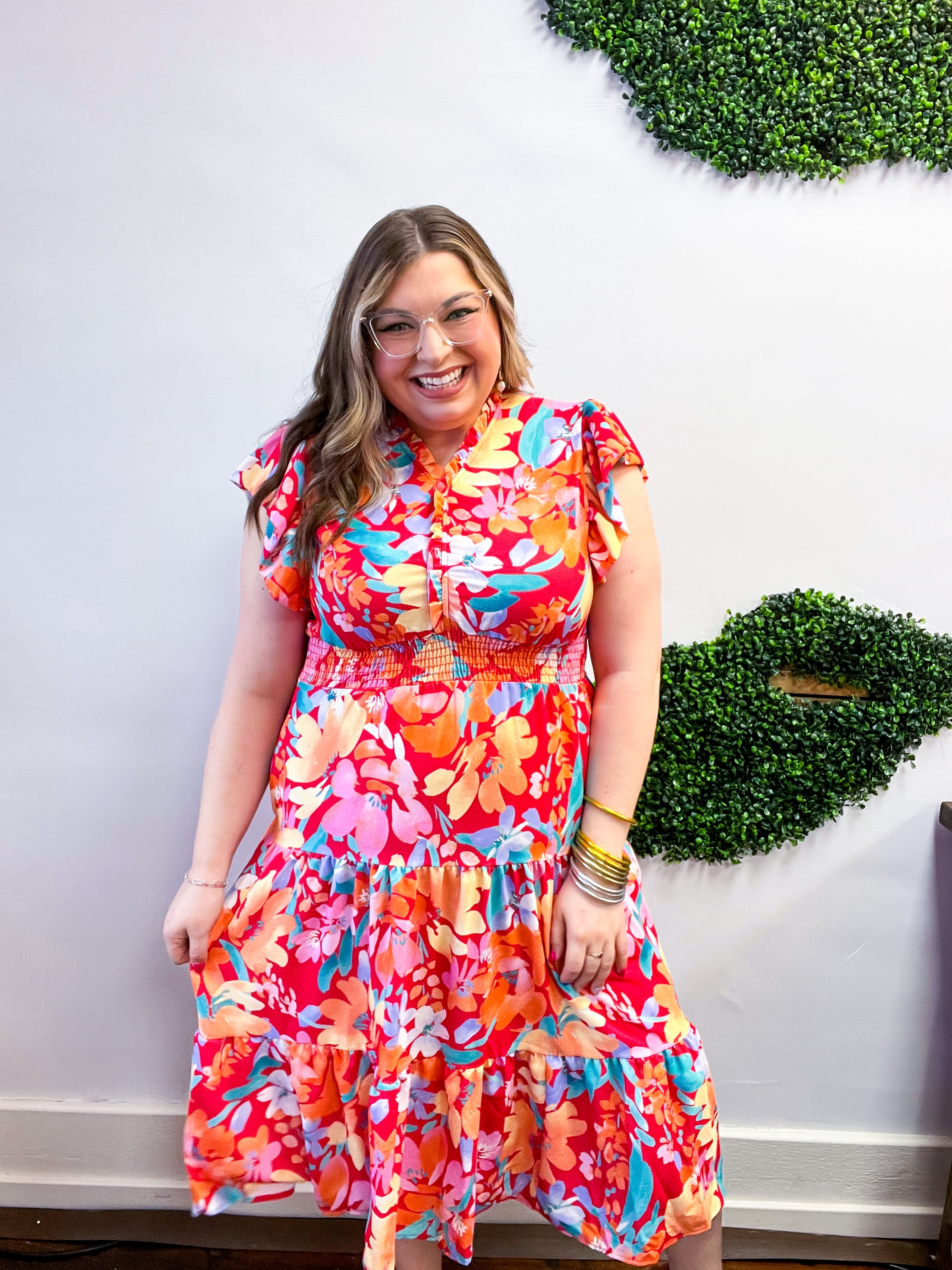 Blooming in Color Midi Dress