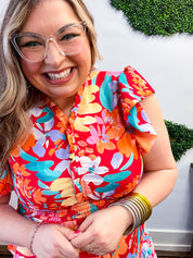 Blooming in Color Midi Dress