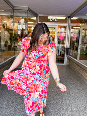 Blooming in Color Midi Dress