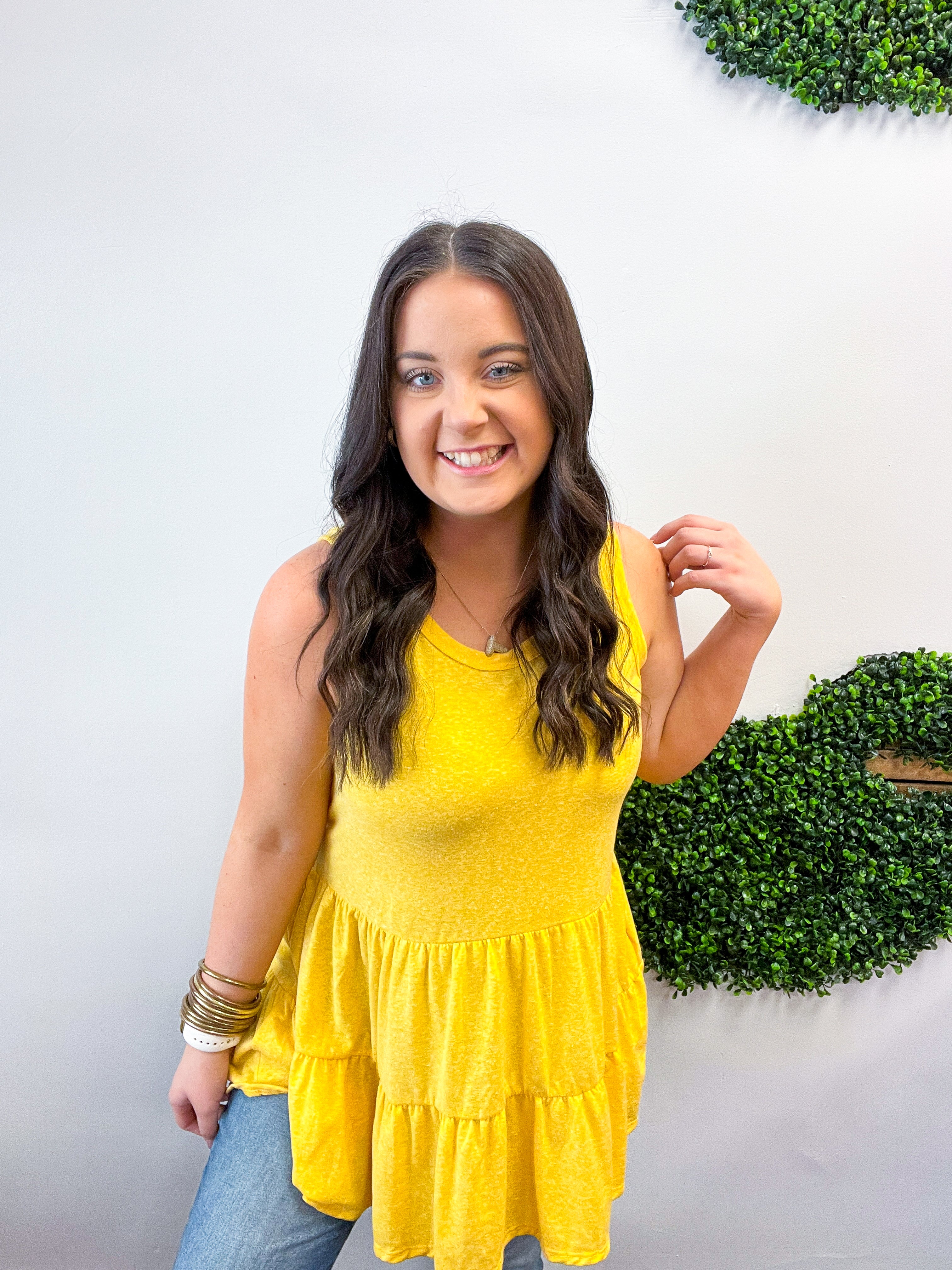 Tiered to Go Tank in Yellow