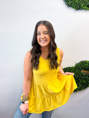 Tiered to Go Tank in Yellow