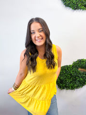 Tiered to Go Tank in Yellow