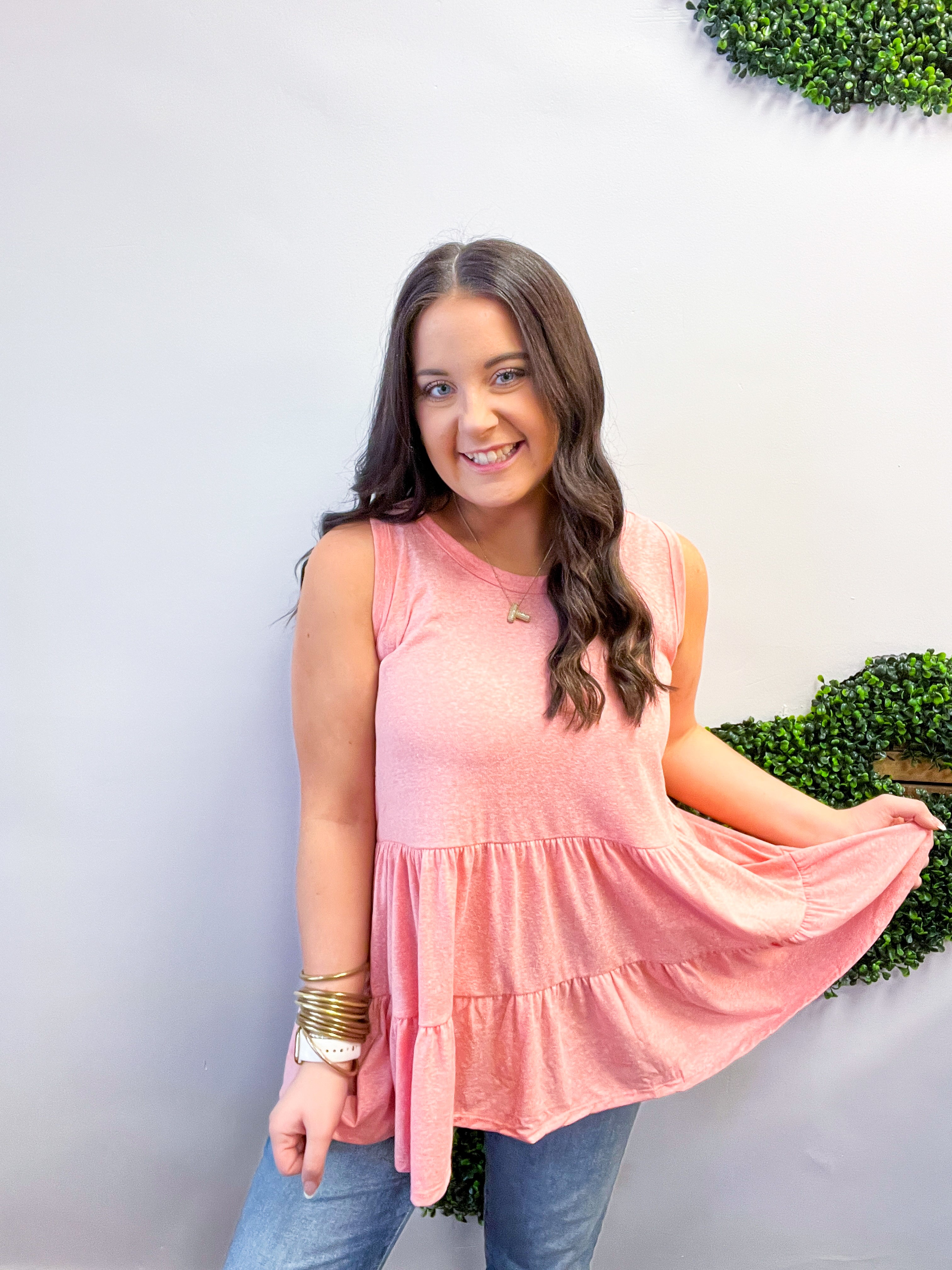 Tiered to Go Tank in Coral