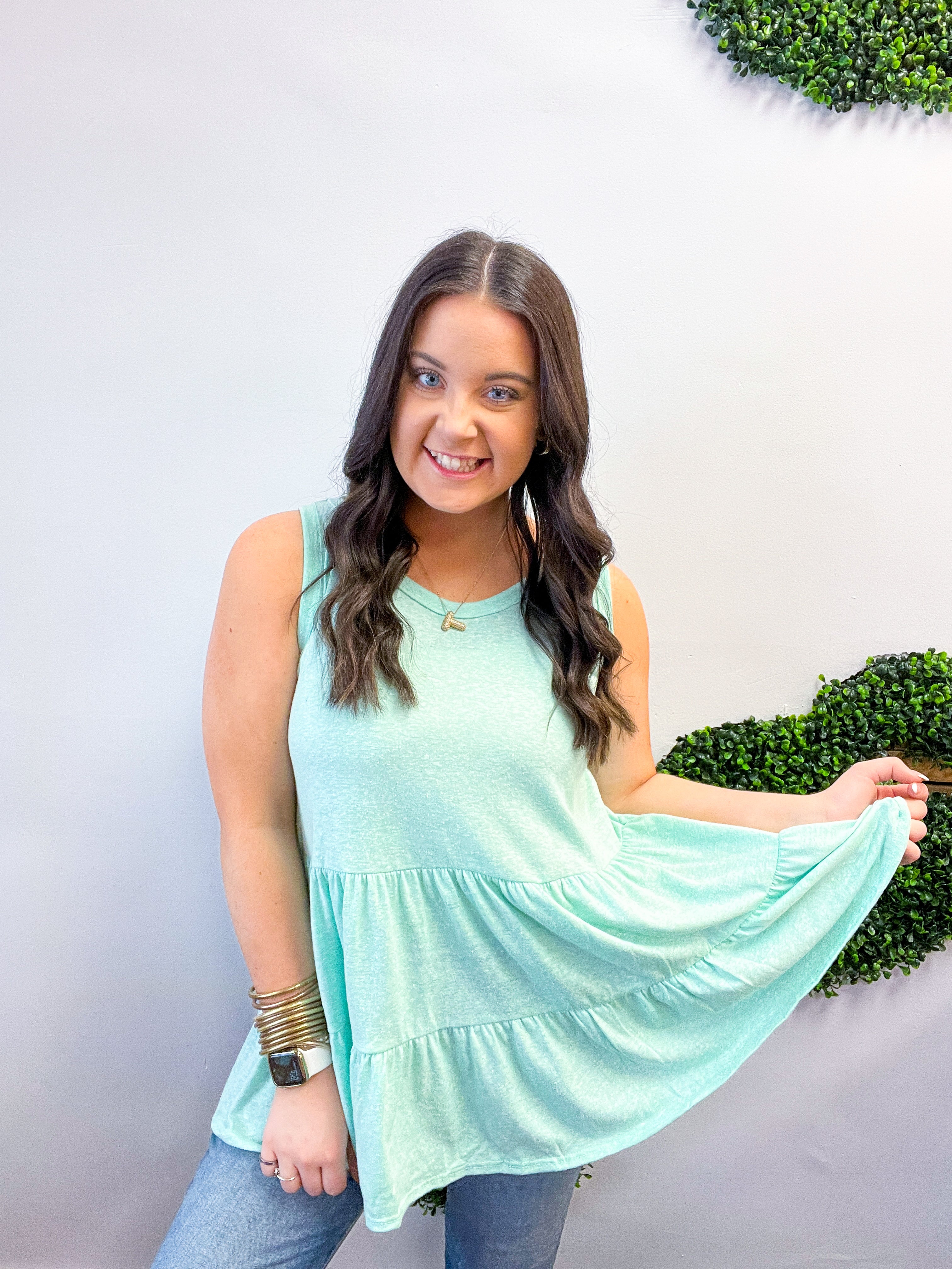 Tiered to Go Tank in Mint