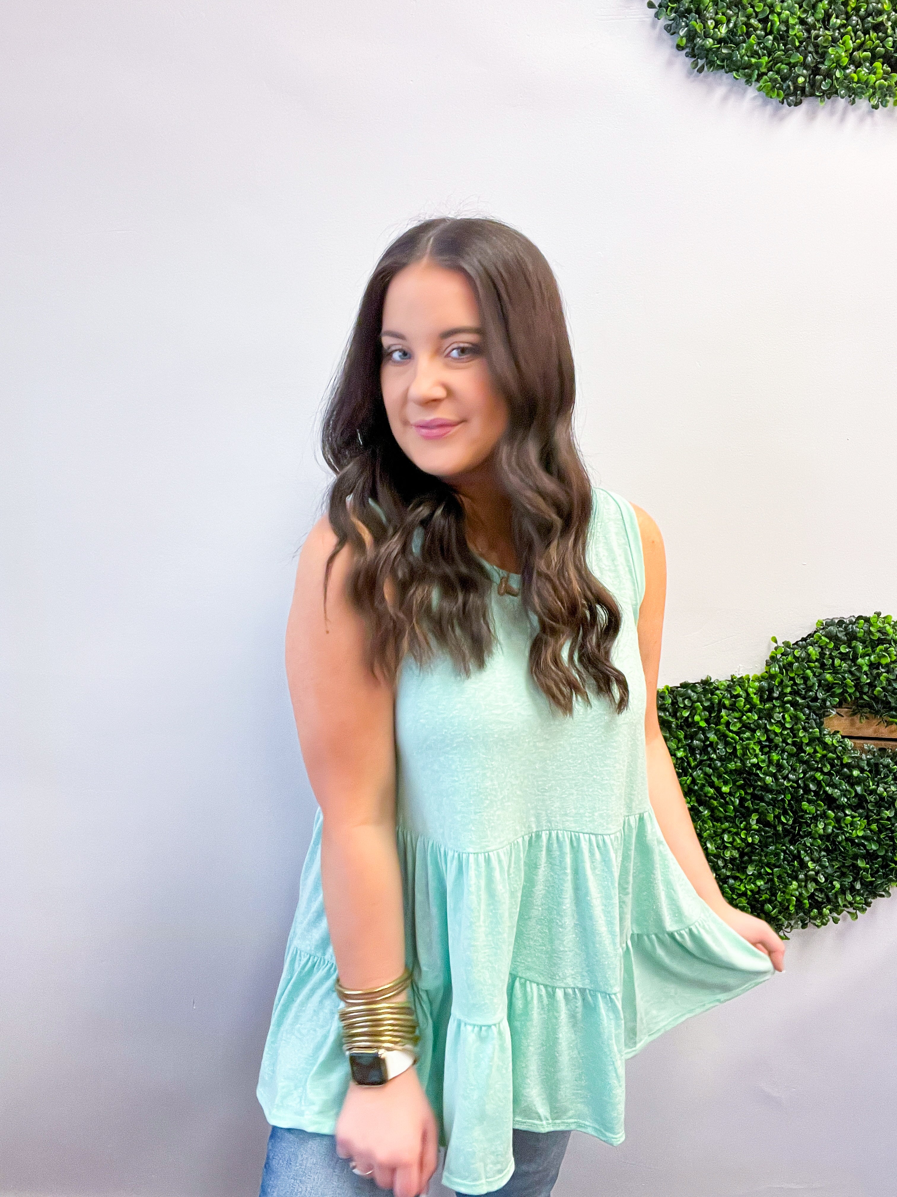 Tiered to Go Tank in Mint