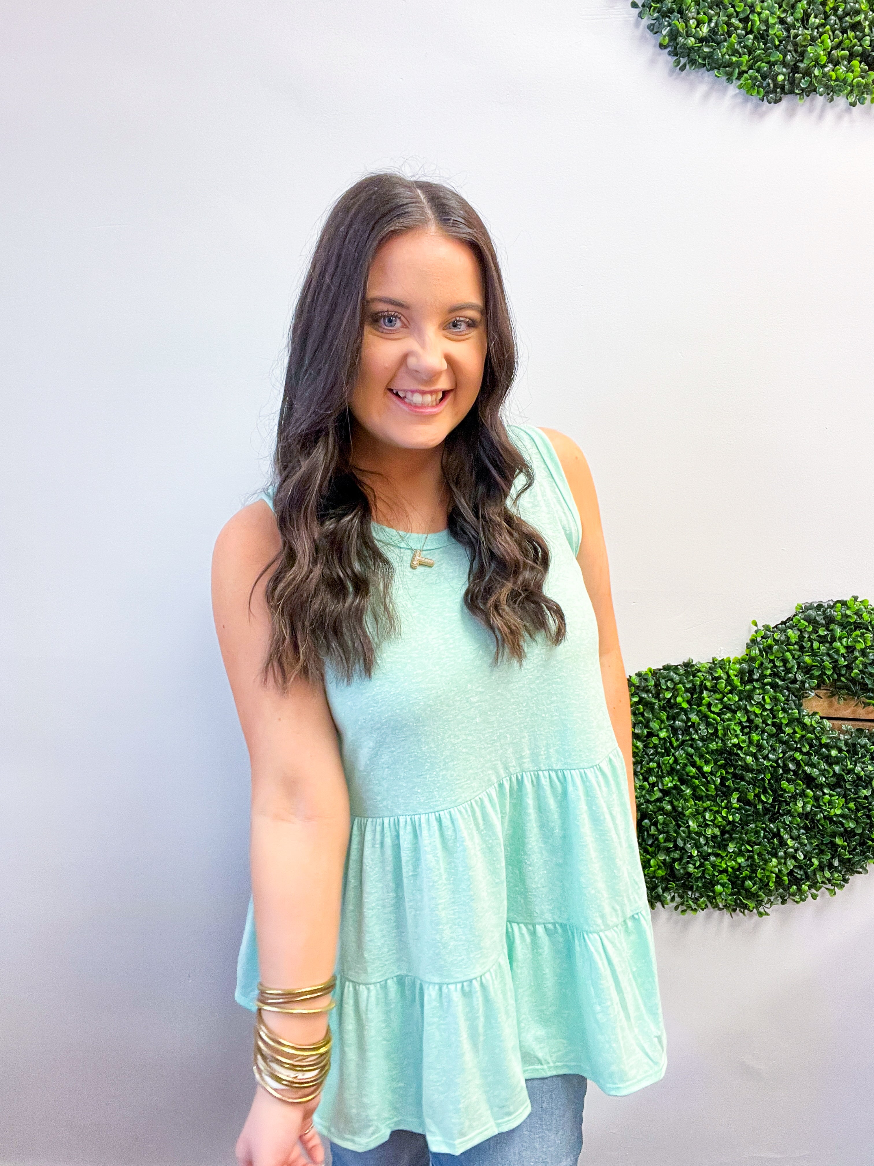 Tiered to Go Tank in Mint