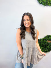 Tiered to Go Tank in Charcoal