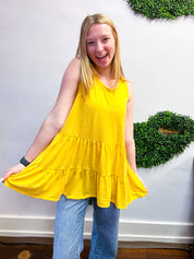 Tiered to Go Tank in Yellow