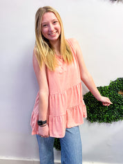 Tiered to Go Tank in Coral