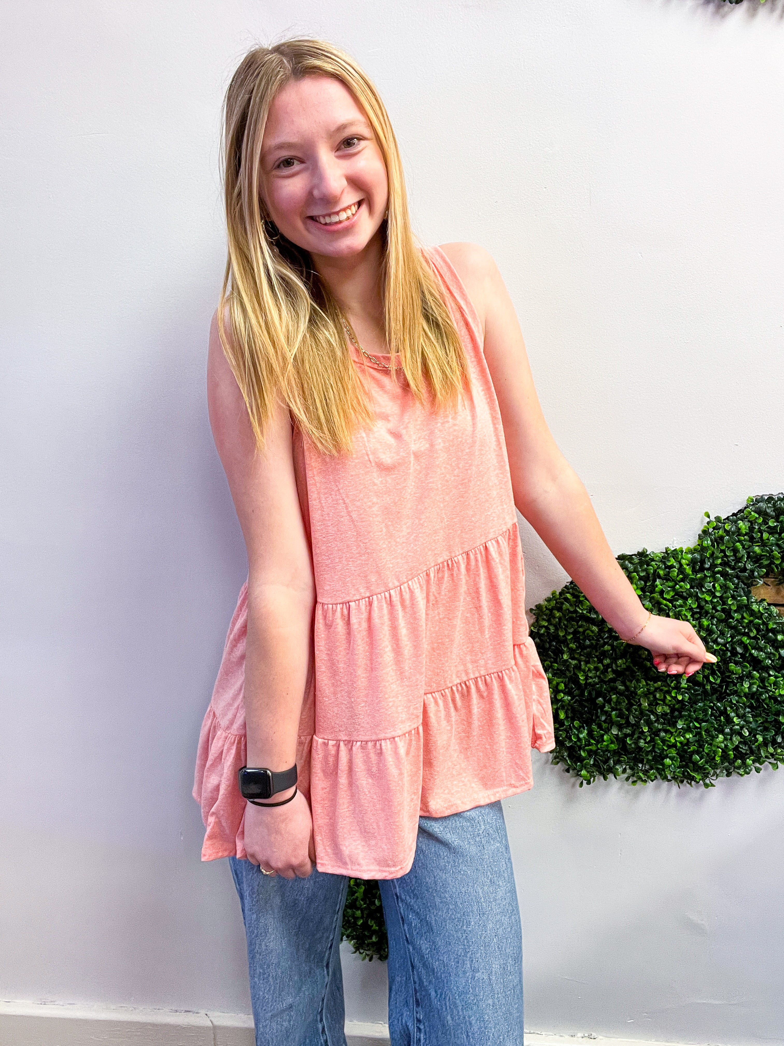 Tiered to Go Tank in Coral