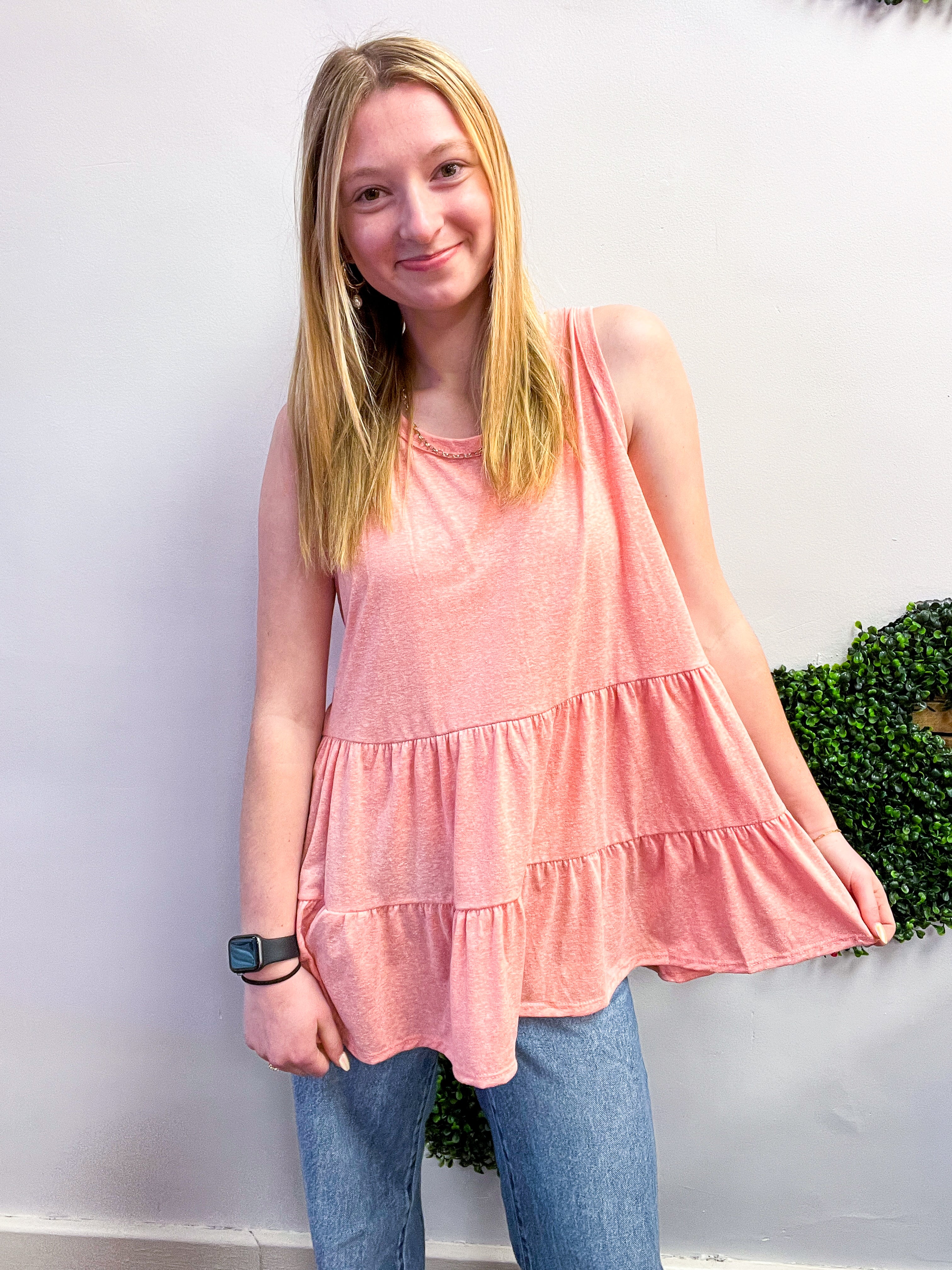 Tiered to Go Tank in Coral
