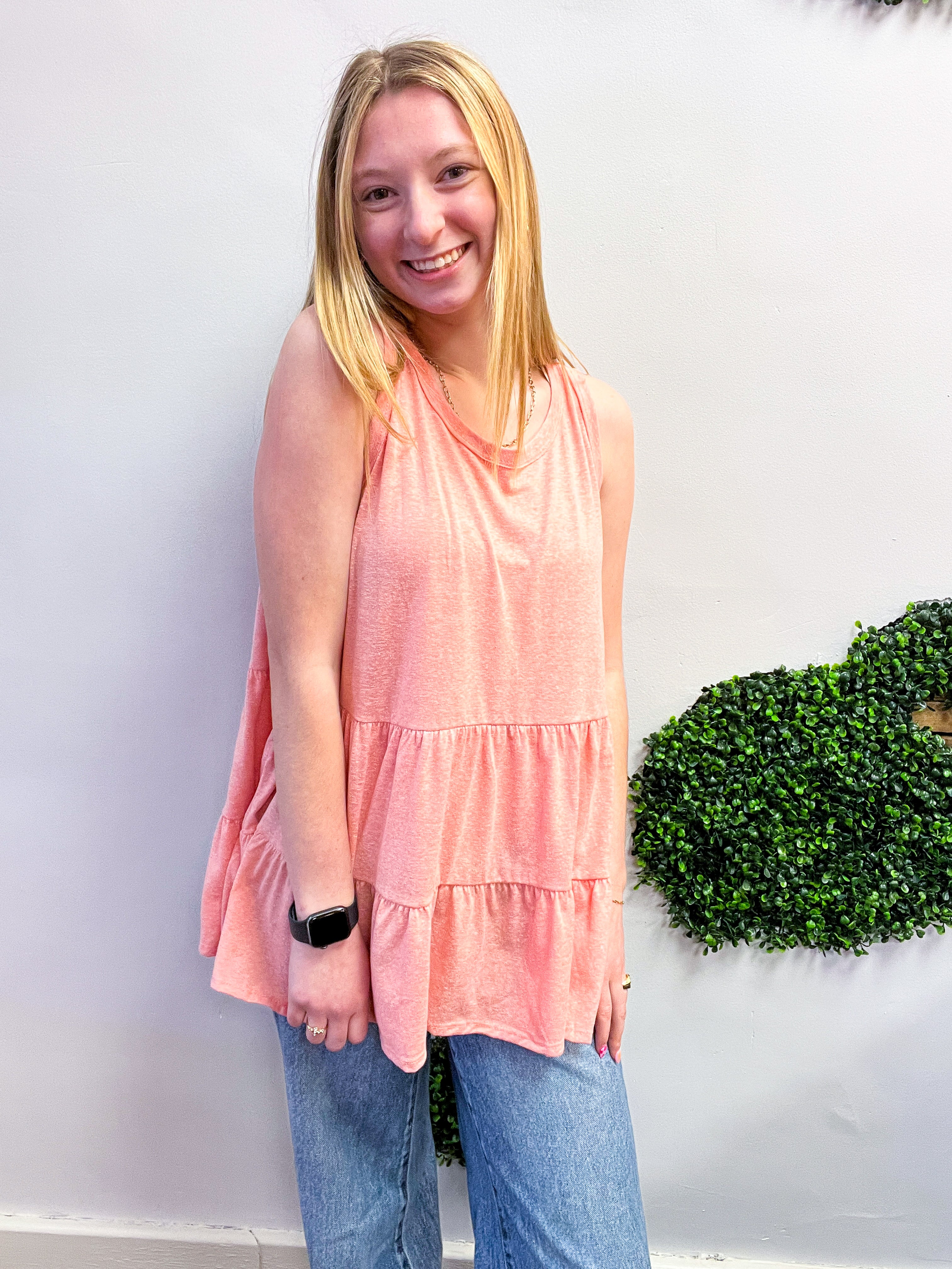 Tiered to Go Tank in Coral